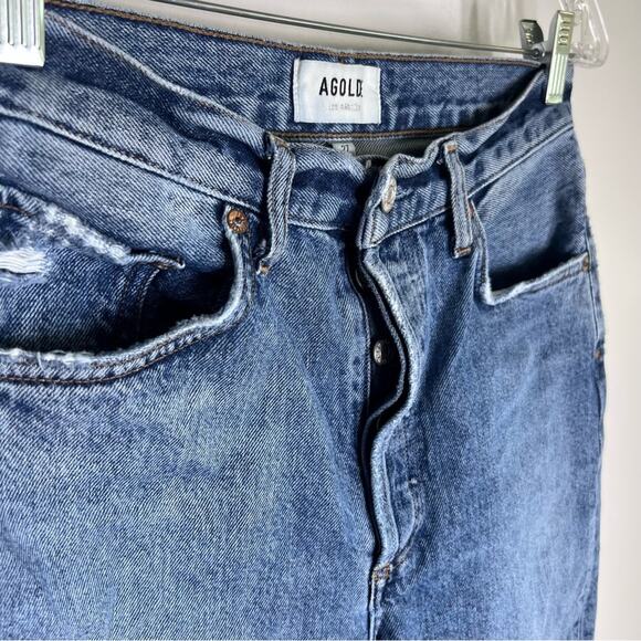 Agolde Sz 27 Riley Crop High-Rise Jean in Emulsion Wash - Picture 4 of 10